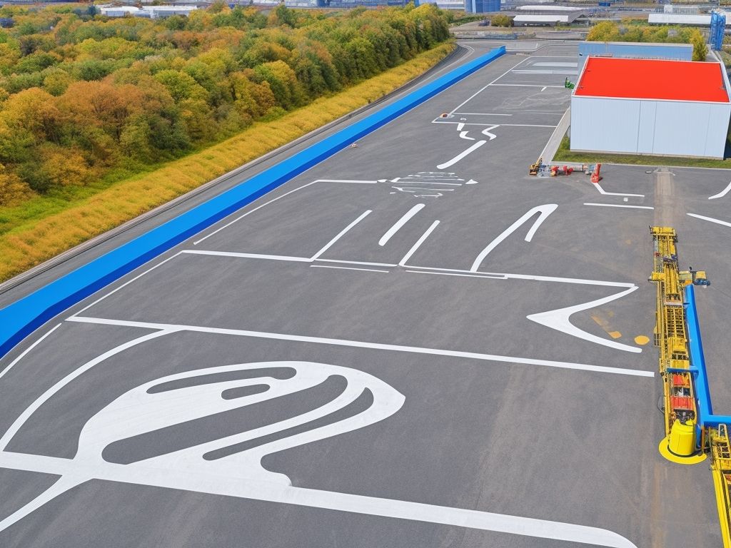 Track Marking Paint in Industrial Applications - Eagle Coatings UK  